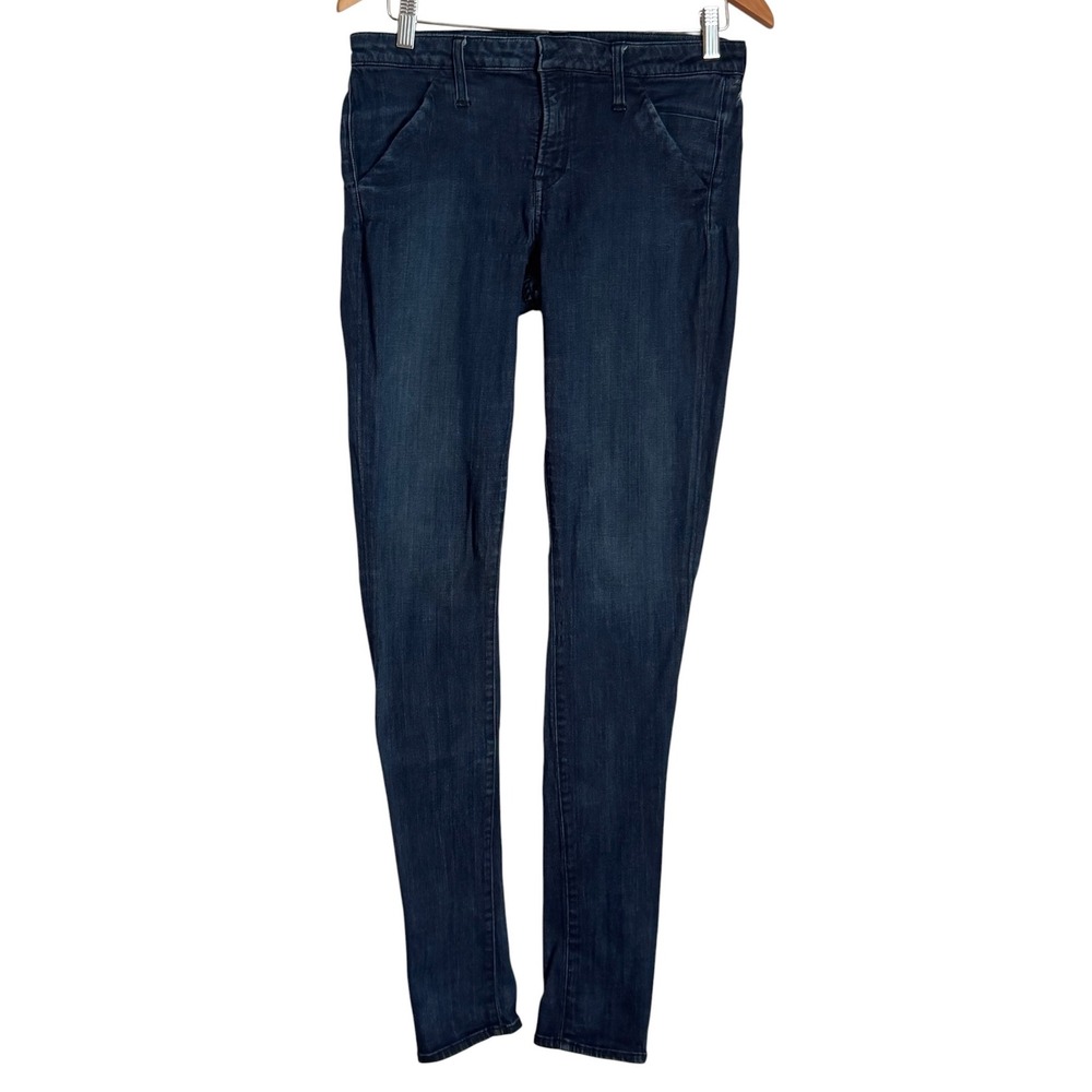Helmut Lang Dark Vintage Skinny Jeans Womens Size 31 Denim Minimalist Chic - Picture 2 of 13